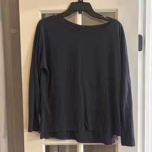 Reebok Relaxed Blue Gray Long Sleeve Tee